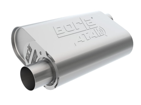 Borla CrateMuffler BB Mopar 383/413/426/440 ATAK 2.5in Offset/Offset 14inx4.35inx9in Oval Muffler