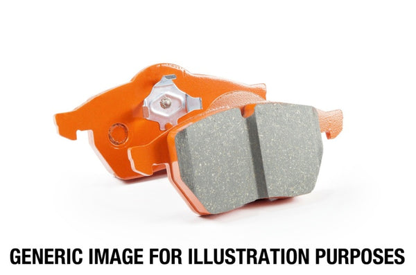 EBC 13-14 Audi RS7 4.0TT (w/Cast Iron Rotors & Trapezoid Weights) Orangestuff Front Brake Pads