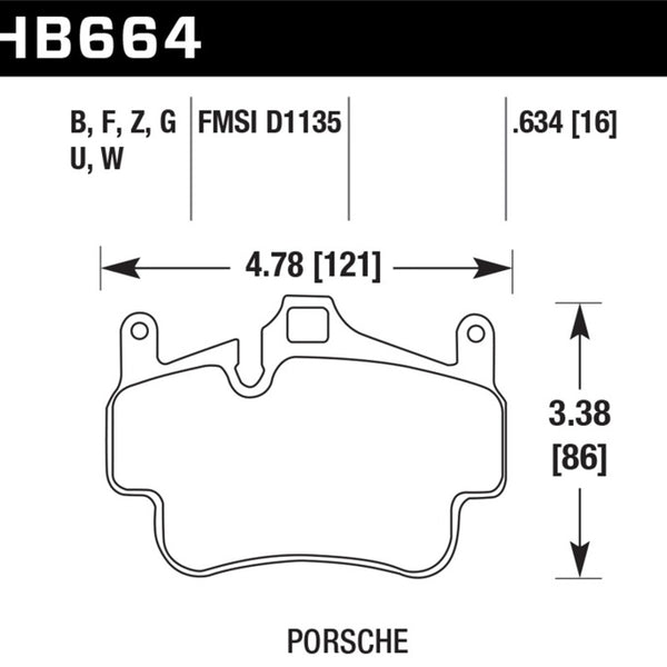 Hawk 06-14 Porsche Cayman Rear HP+ Brake Pads