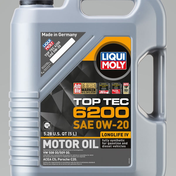 LIQUI MOLY 5L Top Tec 6200 Motor Oil 0W-20