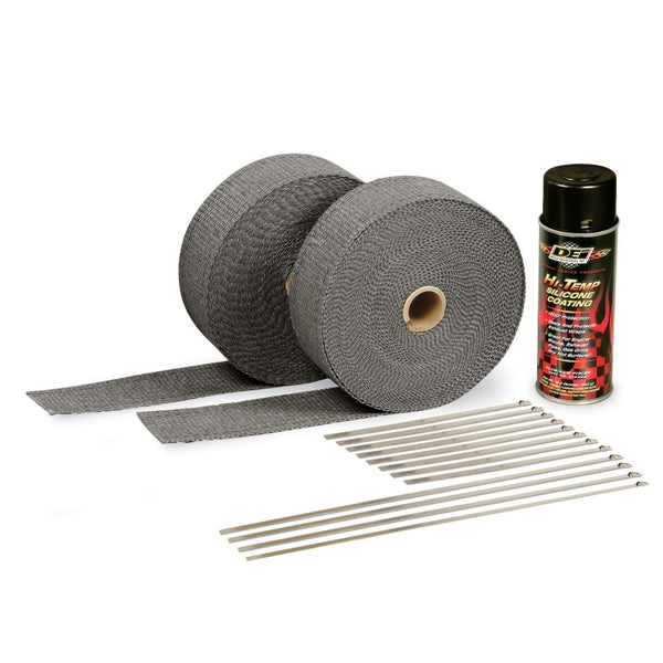 DEI Exhaust Wrap Kit - Black Wrap and Black HT Silicone Coating