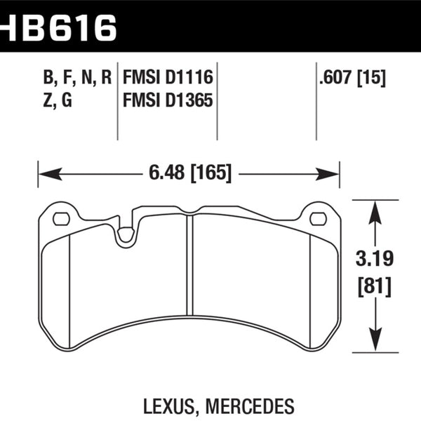 Hawk 08-09 Lexus IS-F HP+ Street Front Brake Pads