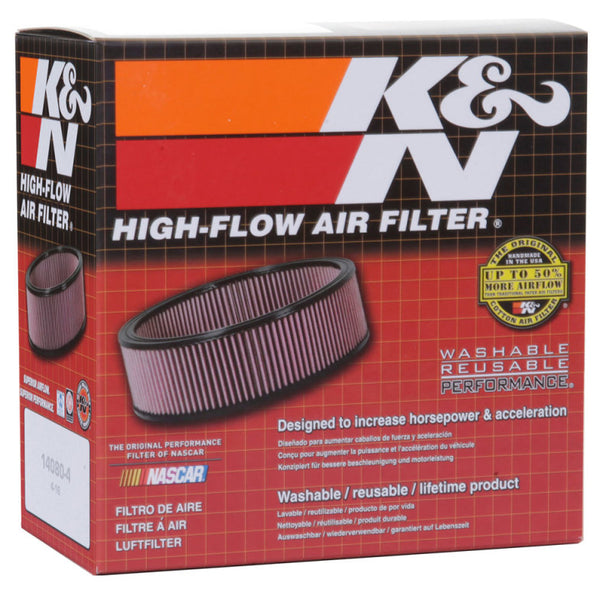 K&N Universal Clamp-On Air Filter 2-1/8in Dual Flange 6-1/4 x 4in OD 3n Height