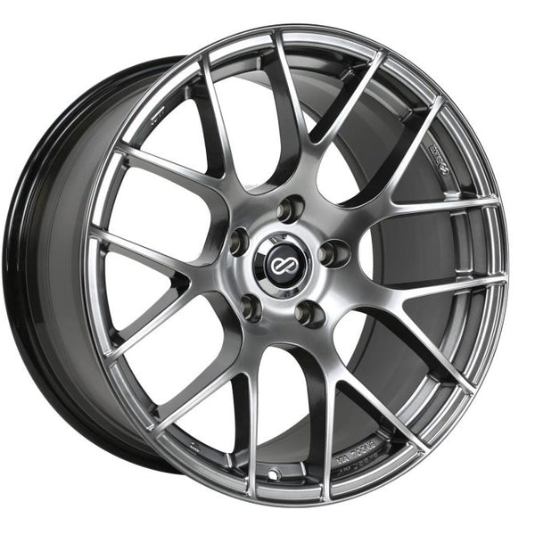 Enkei Raijin 19x8.5 35mm Offset 5x114.3 Bolt Pattern 72.6 Hub Bore Hyper Silver Wheel