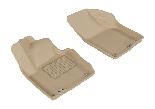 3D MAXpider 2011-2018 Volkswagen Jetta Sedan Kagu 1st Row Floormat - Tan