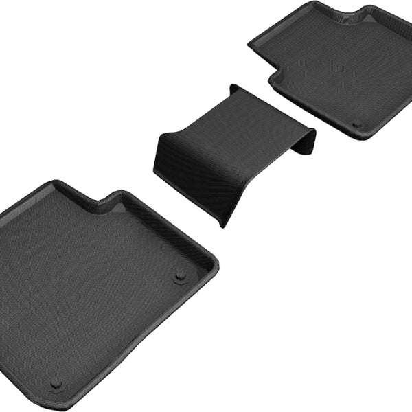 3D MAXpider 2019-2019 Porsche Cayenne Kagu 2nd Row Floormats - Black