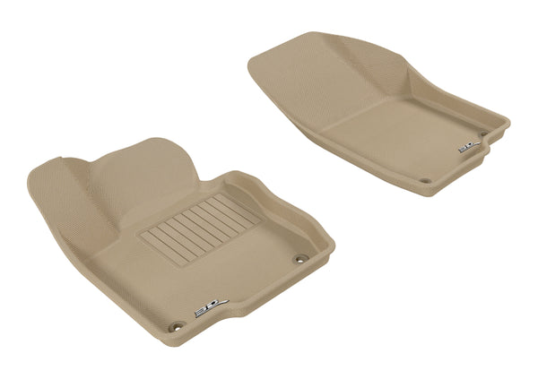 3D MAXpider 2012-2019 Volkswagen Passat Kagu 1st Row Floormat - Tan