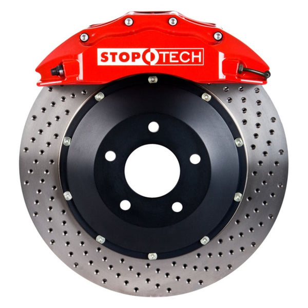 StopTech 12-13 Volkswagen Golf ST-60 Red Calipers 355x32mm Drilled Rotors Front Big Brake Kit